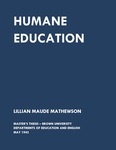 Humane Education by Lillian Maude Mathewson